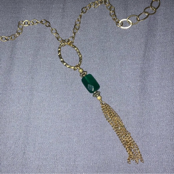 SPARKLING SAGE womans 18in gold tone necklace. - Picture 2 of 4